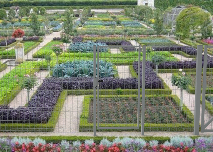 Забор из сетки в огород