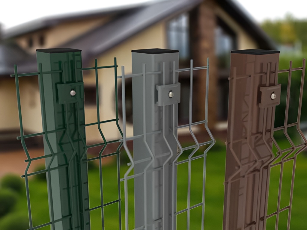 Металлические столбы для 3д забора